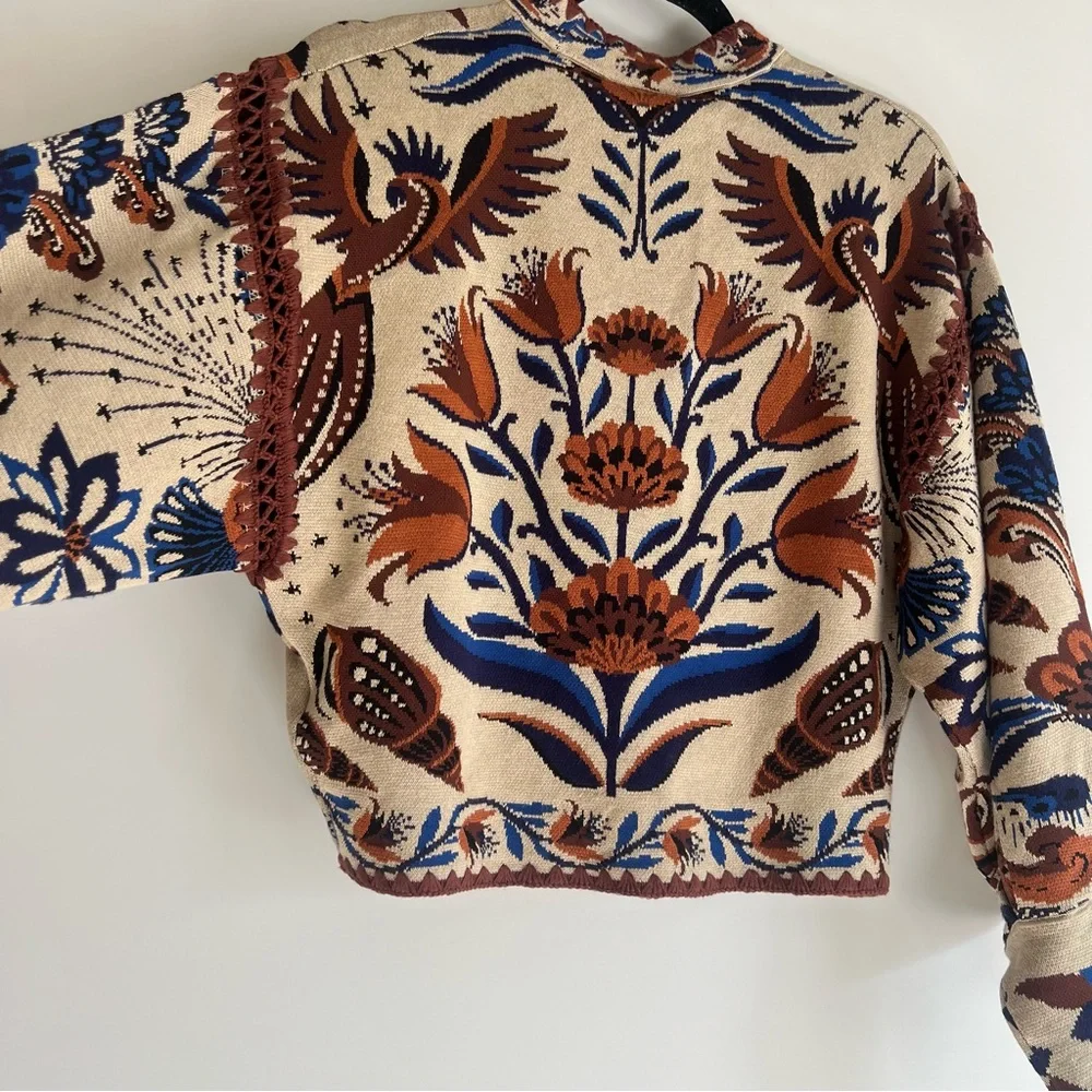 FARM Rio Sand Nature Land Cardigan Size XS NWT - Picture 13 of 16